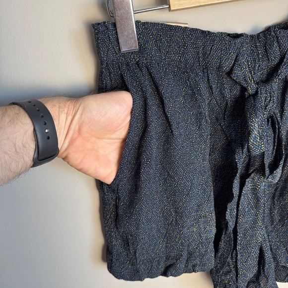 Far West NEW Women's Small Marine Elastic Waist Viscose Shorts Navy Beach Summer - Picture 5 of 14